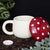 Mushroom Mug with Lid, Ceramic Coffee Cup.