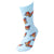 Monarch Butterfly Socks, Light Blue. Fancy Men's Socks by Parquet