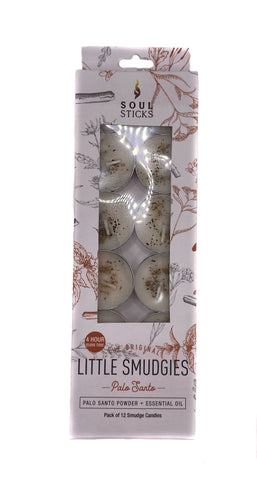 Little Smudgies - Tealight Candles: White Sage, Palo Santo, Dragons Blood & White Sage, by Soul Sticks