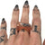 Meteorite Rings, Large Electroformed Copper Setting
