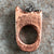 Meteorite Rings, Large Electroformed Copper Setting