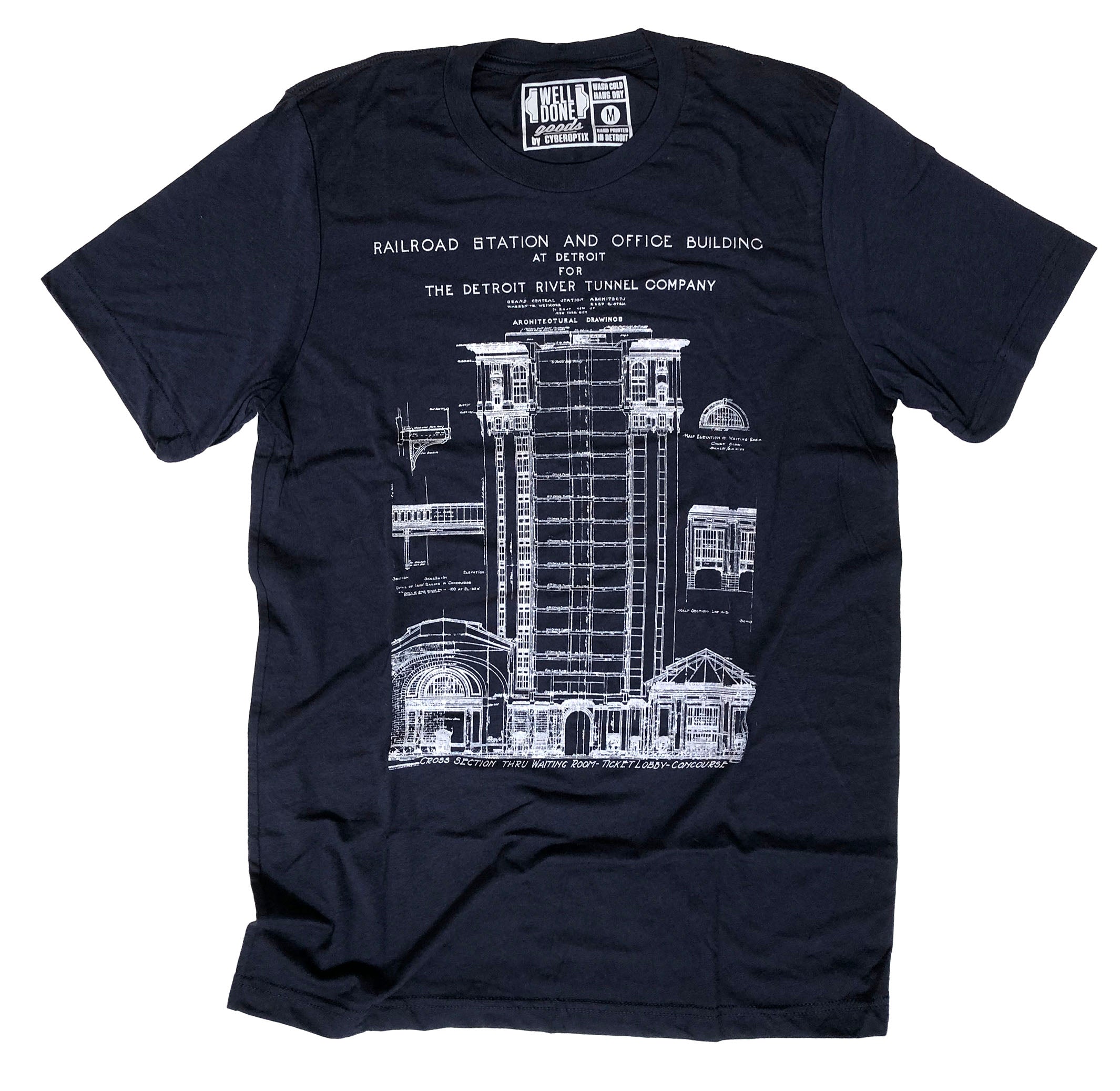 Packard Plant Engineering Blueprint T-Shirt, Well Done Goods