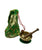 Mini Brass Meditation Bowl, the world's smallest singing bowl, green pouch