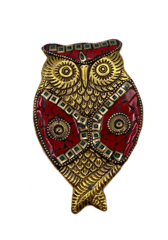 Metal Owl Incense Holders- Mosaic Style, Stick Incense Burners