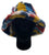 Wavy Multicolored Fuzzy Bucket Hat, Faux Fur
