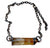 Natural African Smoky Citrine Crystal Horizontal Choker. Antique, Oxidized Electroformed Copper