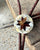 Mother of Pearl Bolo Tie. Lone Star Leather Bola Necklace