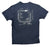Detroit Old Tiger Stadium Blueprint T-Shirt, Indigo Blue. Late 1970s Renovations Tee