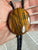 Tiger's Eye Bolo Tie, Polished Oval western tie. Leather bola necklace