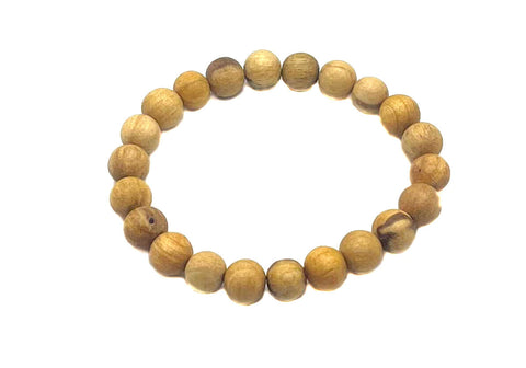 Palo Santo Wooden Bead Mala Stretch Bracelet