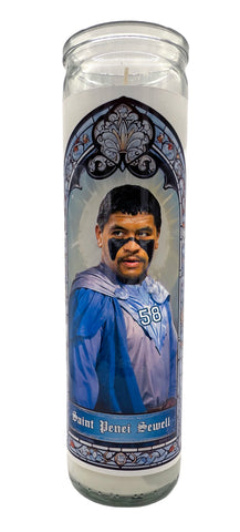 Penei Sewell Celebrity Saint Prayer Candle, by Well Done Goods