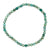 Peruvian Turquoise Bracelet, Real Turquoise Stone Bead Stretch Mala Bracelet