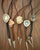 Petrified Wood Bolo Tie. Fossil Stone Bola Leather Lariat Necklace
