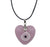 Pink Heart Evil Eye Glass Pendant