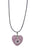 Pink Heart Evil Eye Glass Pendant