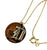Old English D Gold Vermeil Chain Necklace, 3D Bubble Detroit D Pendant