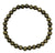 Iron Pyrite Stone Bead Stretch Bracelet, Fool's Gold Mala