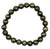 Iron Pyrite Stone Bead Stretch Bracelet, Fool's Gold Mala