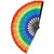 Large Rainbow Pride Hand Fan
