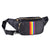 Rainbow Fanny Pack, black base with black straps