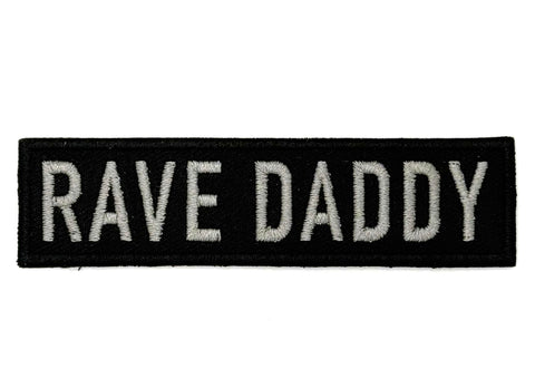 Rave Daddy Patch, Iron-on Embroidered Patch