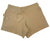Detroiters Only Raw Edge Booty Shorts, Tan Fleece