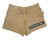 Detroiters Only Raw Edge Booty Shorts, Tan Fleece