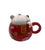 Lucky Cat Mug with Lid and Spoon - 2 Colorways!