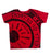 Manhole Cover Toddler or Youth T-Shirt, Spirit of Detroit Print Black on Red