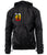 Detroit Rhythm D Tactical Zip Windbreaker. Black Hooded Nylon Wind Breaker Jacket