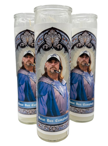 Coach Dan Campbell Celebrity Saint Prayer Candle, by Well Done Goods