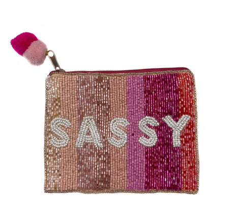 sassy beaded coin pouch