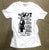 Sassy Cat Detroit Theatre T-shirt, Front + Back Print, by Well Done Goods. Black print on white, front.