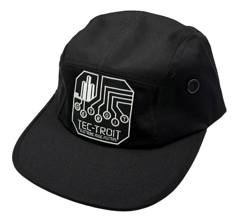 Official Tec-Troit™ 5-Panel Cap. Cotton Military Style, Camp Cap