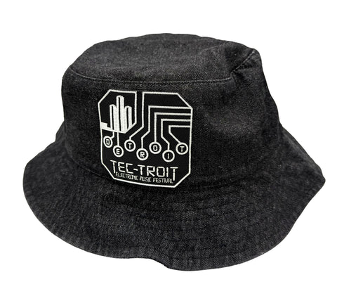 Official Tec-Troit™ Bucket Hat, LTD Edition Black Denim