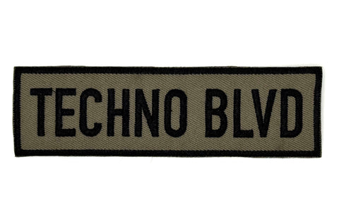 Techno Blvd Patch, Detroit Iron-on Embroidered Patch