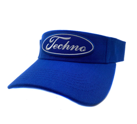 Blue Techno Oval Patch Visor