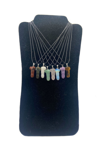 Teenie Weenie Necklace, Assorted Stone Penis Necklaces