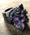 Amethyst Crystal Cluster Rings, Large Electroformed Copper Band