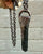 Tibetan Black Quartz Crystal Pendant, Large & Long. Oxidized Textured Electroformed Copper