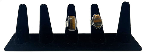 Silver Plated Tigers Eye Adjustable Ring, by Anju. Handmade Fair Trade Jewelry