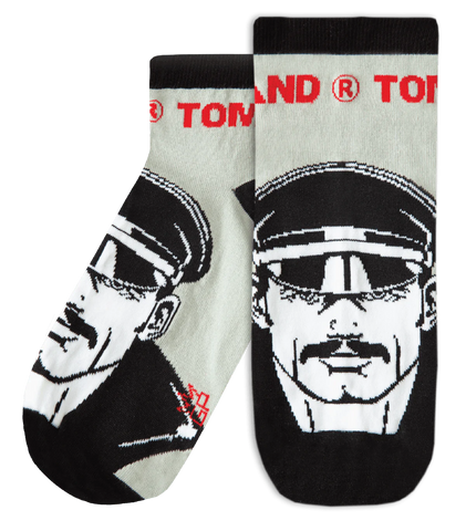 Tom of Finland (Official) Quarter - Quarter Crew Socks, by Gumball Poodle, Made in USA!