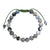Tree Line Agate Stone Bead Mala Bracelet - Stretch Style or Macramé