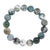 Tree Line Agate Stone Bead Mala Bracelet - Stretch Style or Macramé