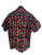 Trippy Mushroom Print Short Sleeve Button-up Shirt, Black