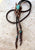 Turquoise & Copper Electroformed Cholla Cactus Bolo Tie - large top stone and dangle tips