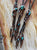 Turquoise & Copper Electroformed Cholla Cactus Bolo Tie - single top stone, XL dangle tips