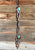 Turquoise & Copper Electroformed Cholla Cactus Bolo Tie - single top stone, XL dangle tips