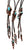 Turquoise & Copper Electroformed Cholla Cactus Bolo Tie - single top stone, XL dangle tips