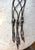 Turquoise & Copper Electroformed Cholla Cactus Bolo Tie - single top stone, XL dangle tips